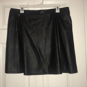 Leather miniskirt